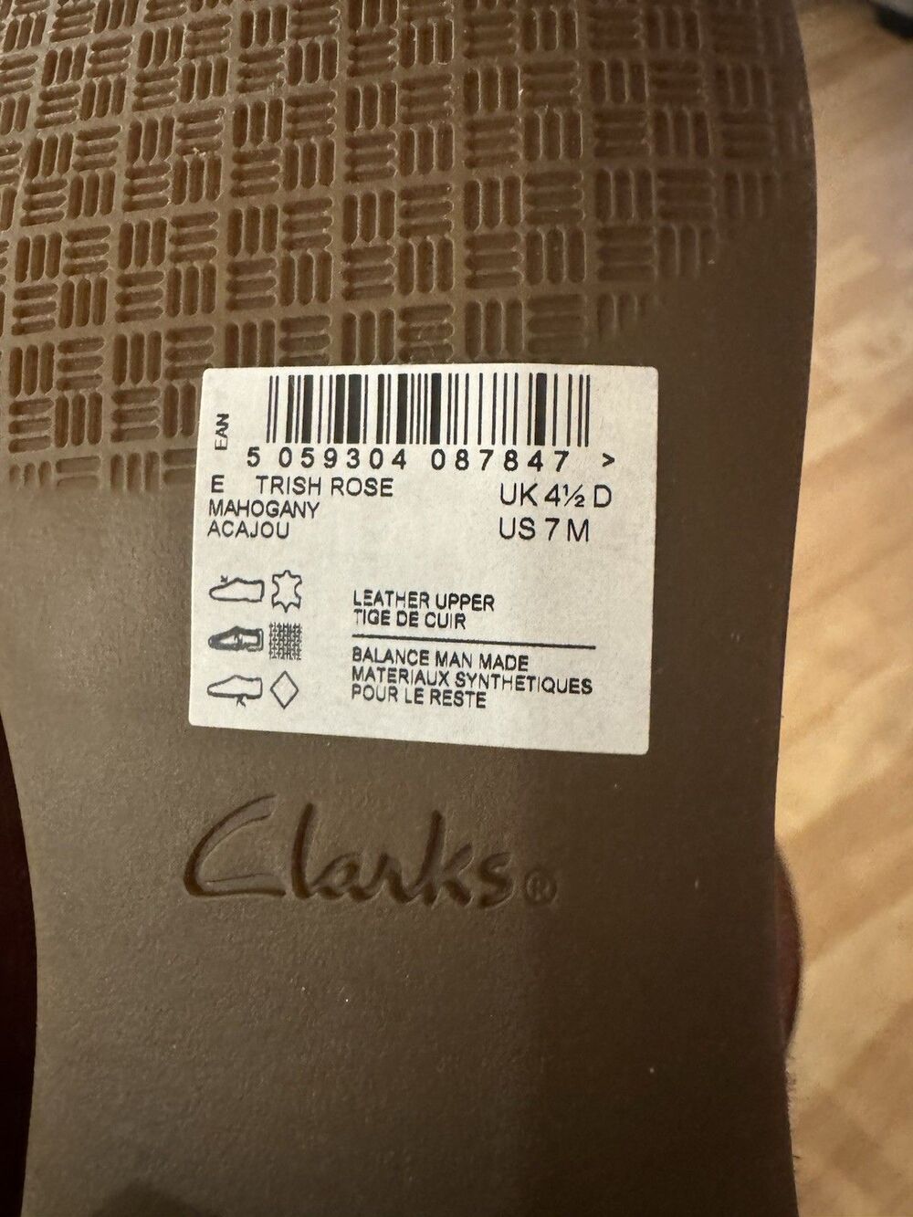Clarks Brown Suede Slip-On Loafer Trish Rose Mahogany Women's Size 7 NWOB - Picture 3 of 5